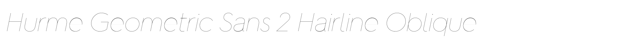 Hurme Geometric Sans 2 Hairline Oblique image